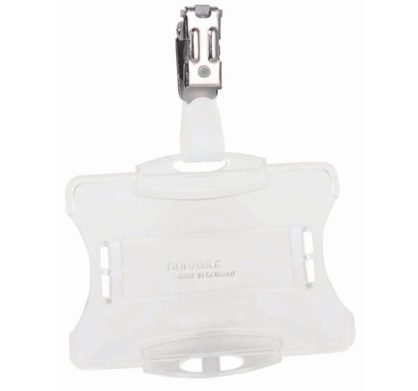 25 portes-badge pour carte de sécurité - Avec clip 85 x 40 mm