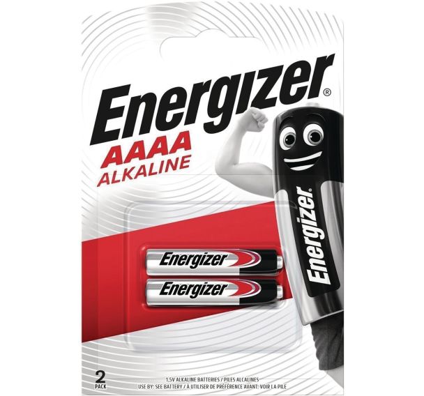 2 Pile alcaline AAAA/LR61 - Lot de 2 - Energizer