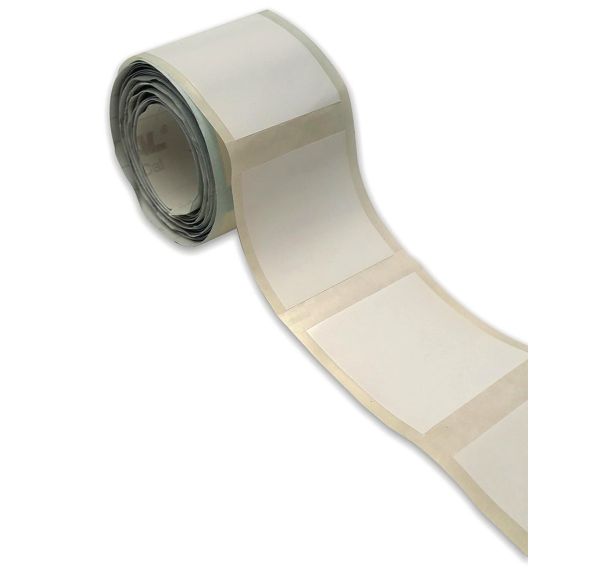2 Rouleaux de bandes de signalisation pour vitre motif carré blanc