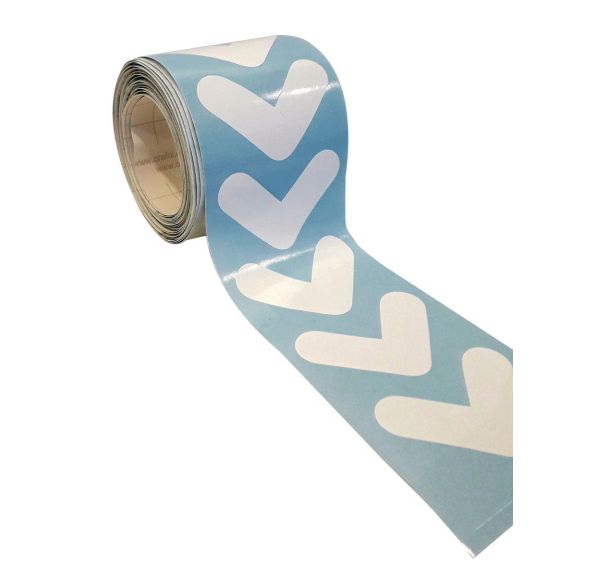 2 Rouleaux de bandes de signalisation pour vitre motif flèches arrondies