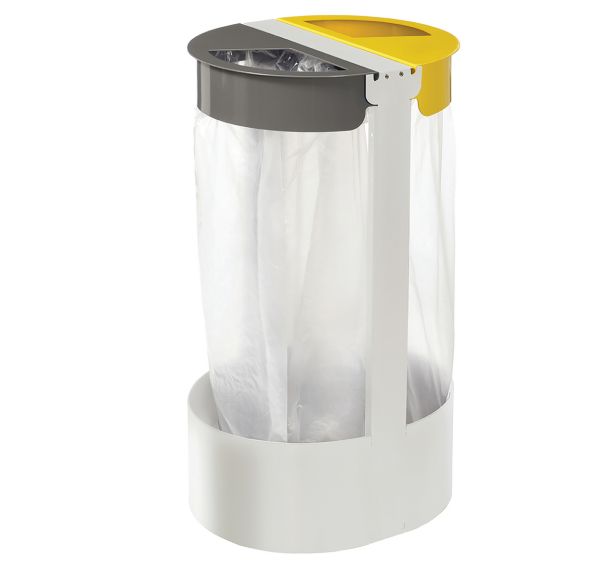 2 poubelles sur pied 2 x 75 L - Citwin essentiel - blanc Rossignol Pro