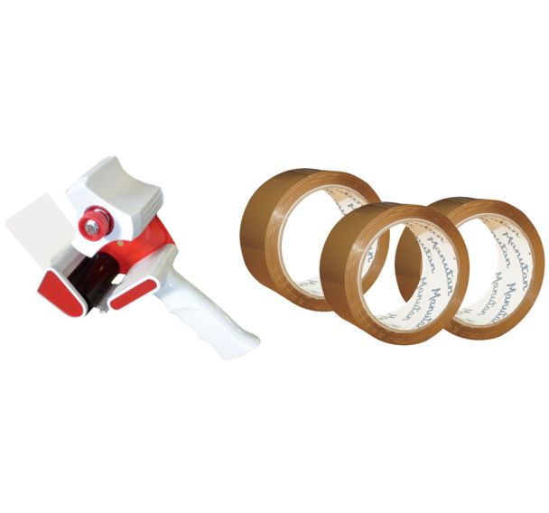 36 rouleaux adhésifs Hot Melt + 1 dévidoir - Manutan Expert