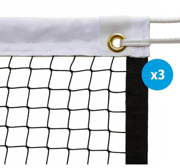 3 filets badminton Huck drisse 5mm avec âme kevlar