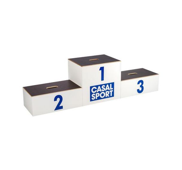 3 podiums en bois encastrables