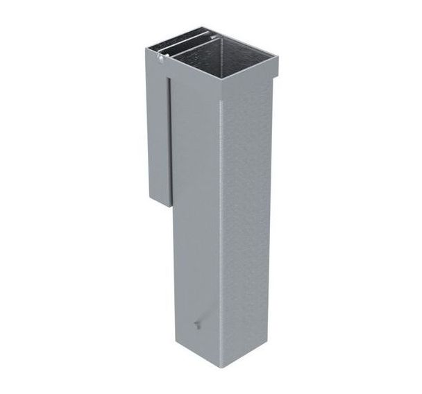 Lot de 4 Fourreaux carré de 80 x 80 mm en aluminium avec couvercle encastré