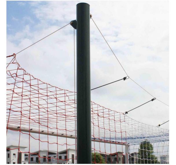 Lot de 4 Mâts arrière pour buts de foot à 8 et 11 tube 90 mm premium 2,70 m