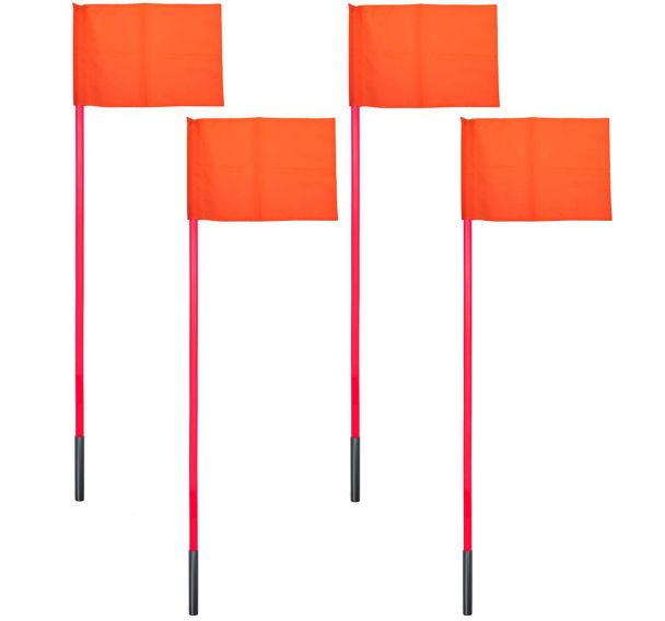 4 poteaux de corner calcio - orange