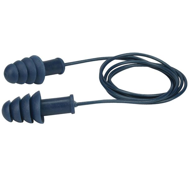 50 paires de Bouchons d'oreilles cordés réutilisables 30Db détectables