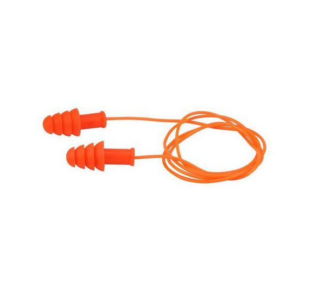 50 paires de Bouchons d'oreilles cordés réutilisables SNR 30 Db