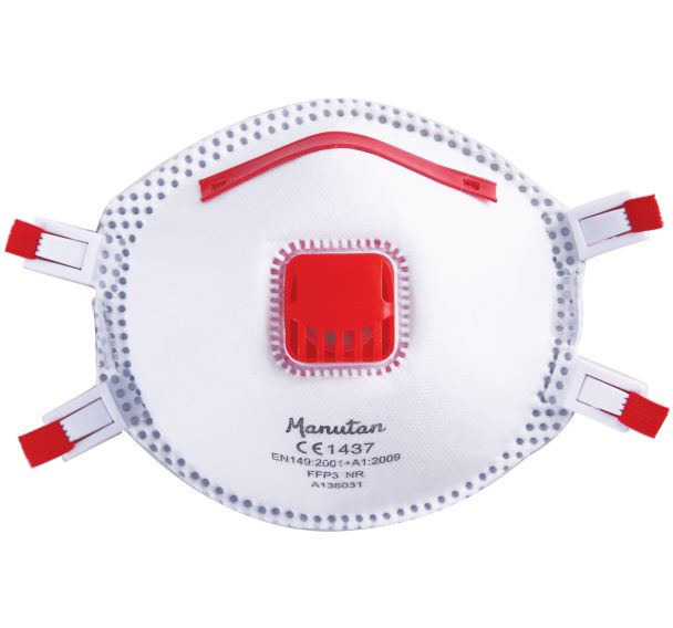 5 Demi-masques respiratoires coque usage unique FFP3 Avec soupape