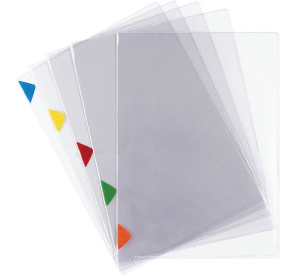 5 pochettes-coin haute résistance - A4 XL - Assorties