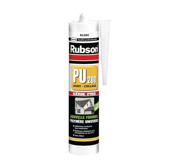 5 tubes Mastic polyuréthane Spécial collages souples PU200 Blanc