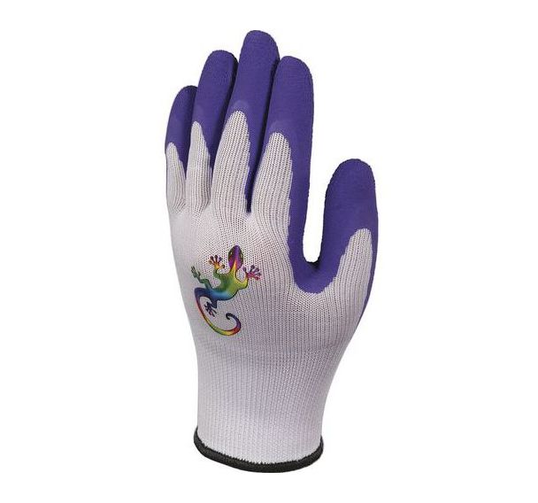 6 Paires de Gants enfant tricot polyester - paume enduite mousse latex