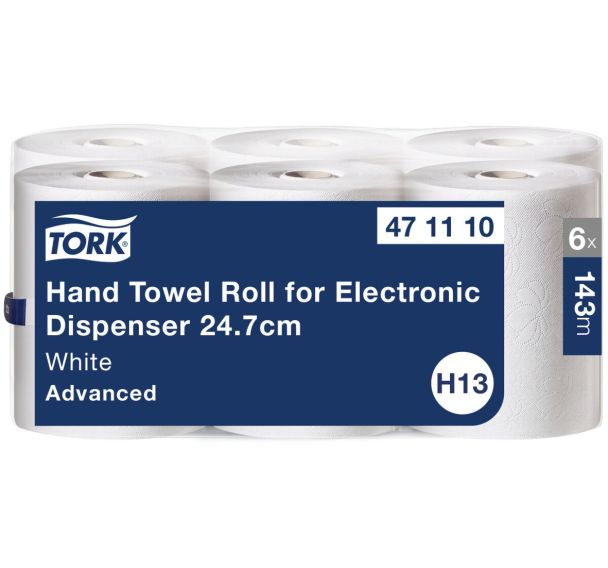 6 Rouleaux d'essuie-mains Tork Ouate Blanc