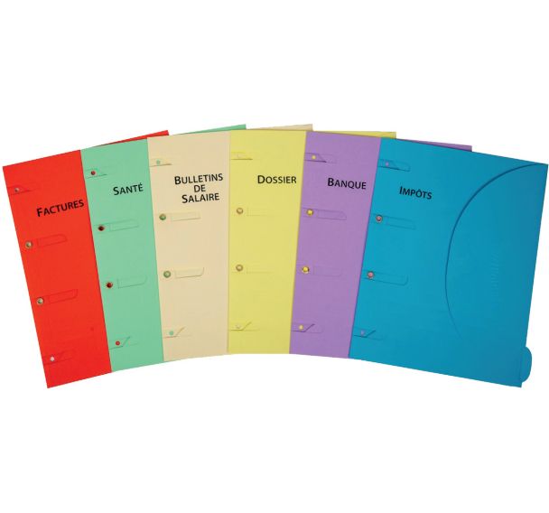 6 chemises A4 pack maison - 6 thèmes - Assorti