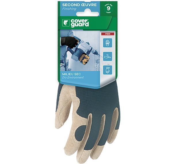 6 paires Gants Eurostrong 910 fleur porc renfort velcro - 8