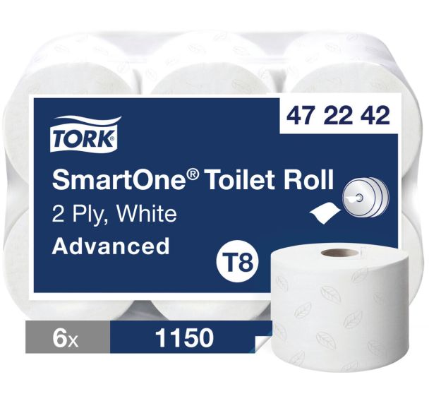 6 rouleaux Papier toilette Tork Advanced Smart One T8