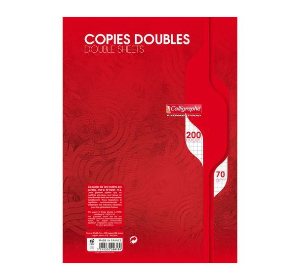 7000, Copies doubles non perfs/film 21x29,7 200p Q.5x5 70g