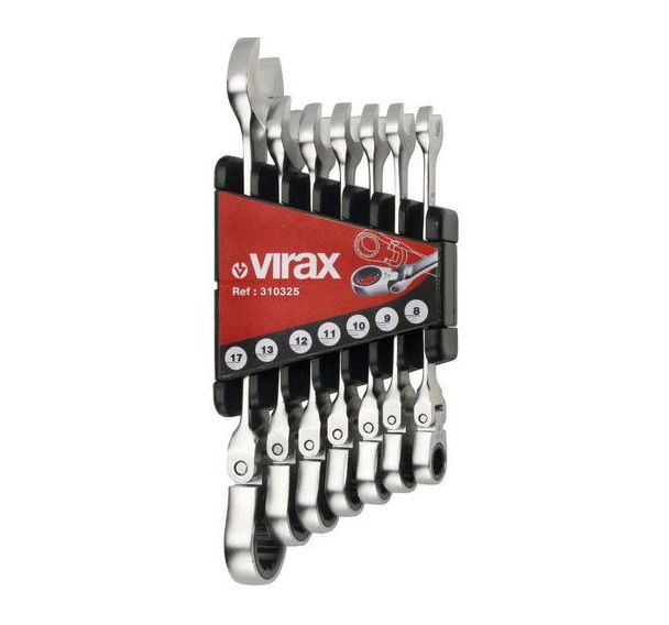7 clés à cliquet à tête flexible 8-17mm - Virax
