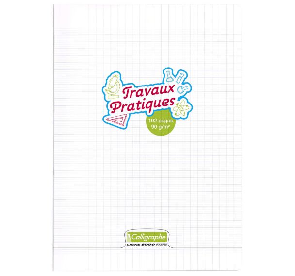 8000 POLYPRO, T.P Cahier piqué incolore 21x29,7cm 192p séyès/uni 90g
