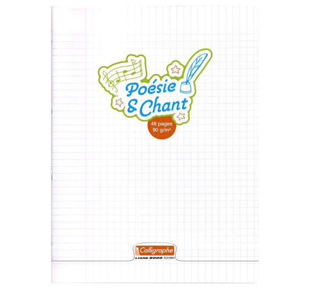 8000 Polyro, poésie & chant cahier incolore 24X32 48p R séyèsV uni 90g - Lot de 10