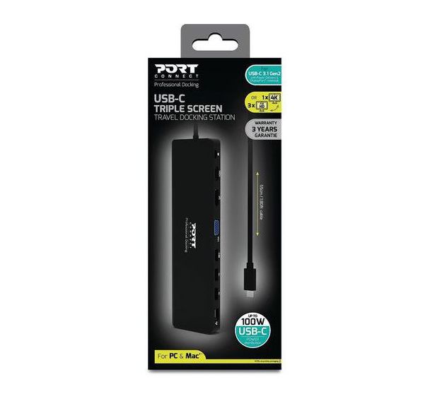 A993947 Station d'accueil Type C - 1 écran 4K ou 3 écrans Full HD