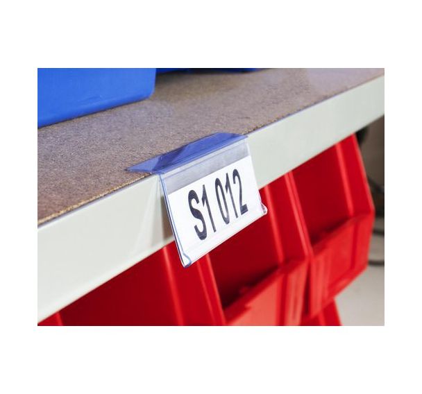 30 Pièces Porte-étiquettes Autocollants, Pochettes D'étiquettes Adhésives Avec Carte Vierge 7,6 X 3,3 Cm Pochettes Adhésives Transparentes Contenants De Rangement Avec étiquettes Nominatives Pour