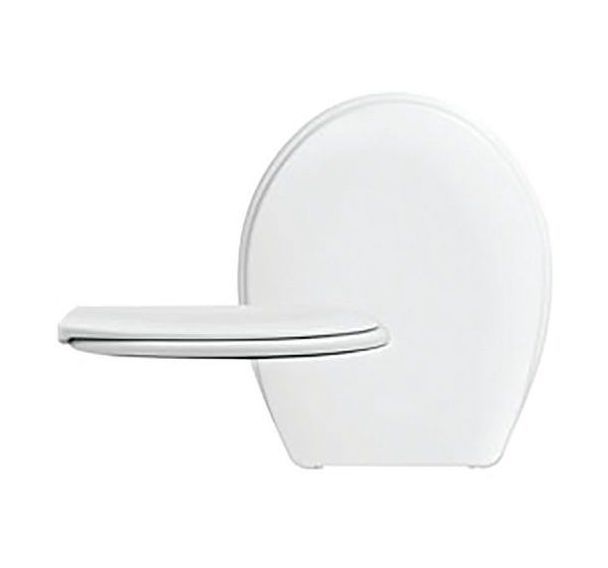 Abbatant blanc à charnière inox pour WC