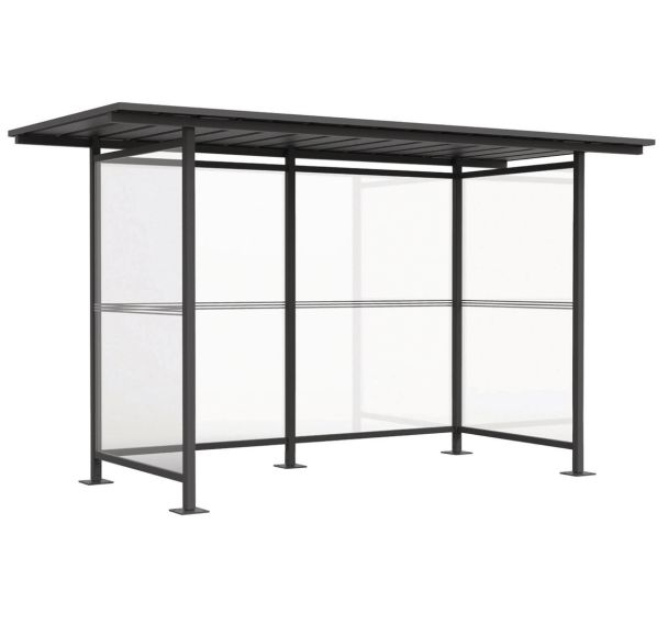 Abri Bus toiture plate Bellecombe L x l 3,08 x 1,60 x 2,16 m Manutan Expert