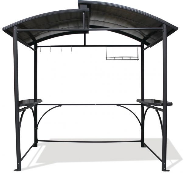 Abri barbecue 240x150cm gris anthracite