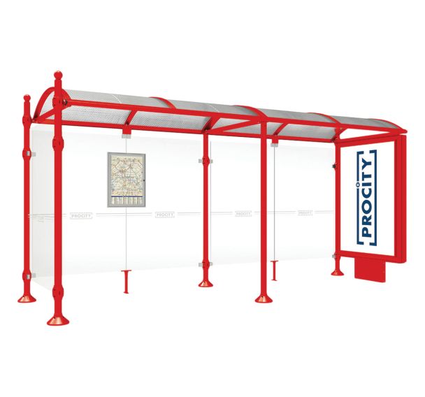 Abri bus Province caisson lumineux 1 bardage latéral Boule - Procity