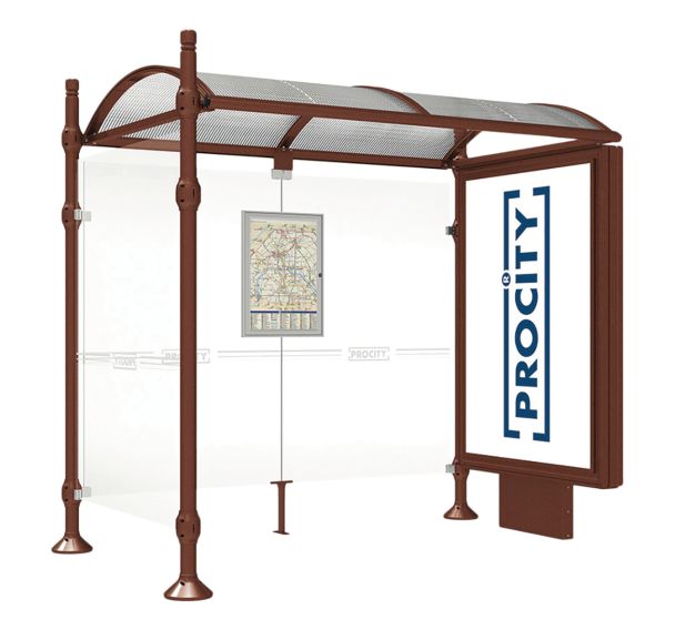 Abri bus Province caisson lumineux 1 bardage latéral City - Procity