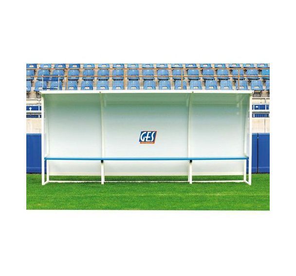 Abri de touche GES hauteur 2m arrière en aluminium et côtés translucides