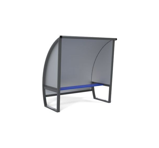 Abri de touche tout en aluminium hauteur 1M60 banc