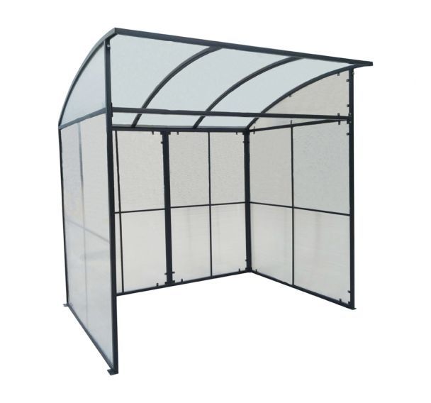 Abri deux roues simple acier galva anthracite