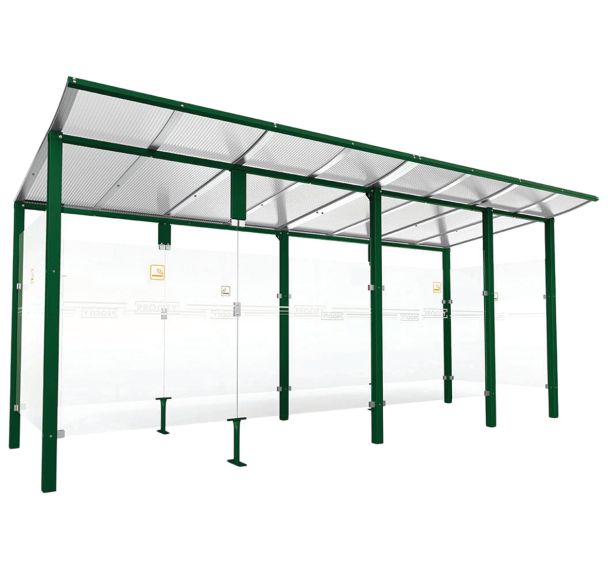 Abri fumeurs Modulo avec bardage retour avant - Procity