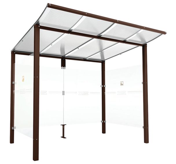 Abri fumeurs Modulo bardages fond et latéraux - Procity