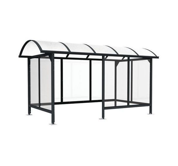 Abri fumeurs Standard - 4,5 x 2,12 m et retour