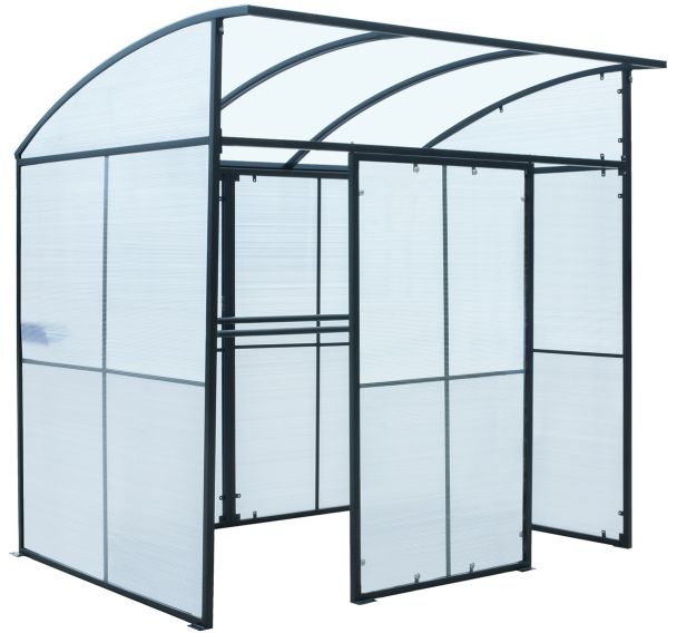 Abri fumeurs acier anthracite