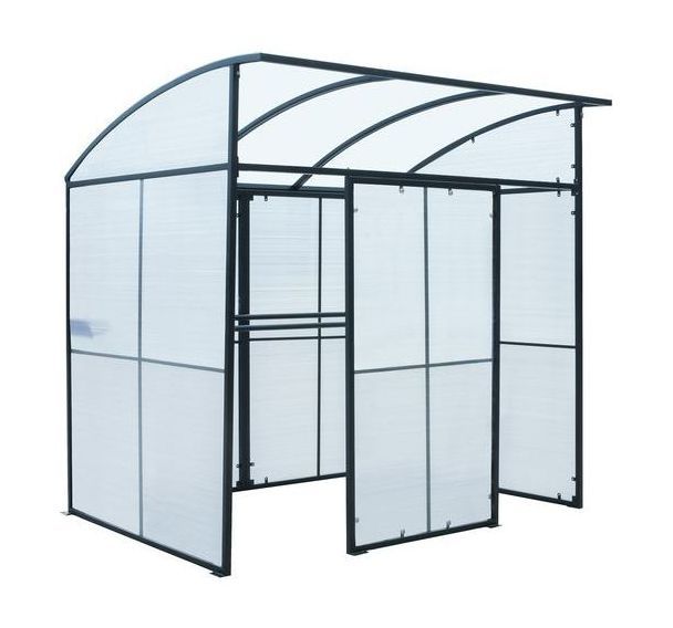 Abri fumeurs acier anthracite