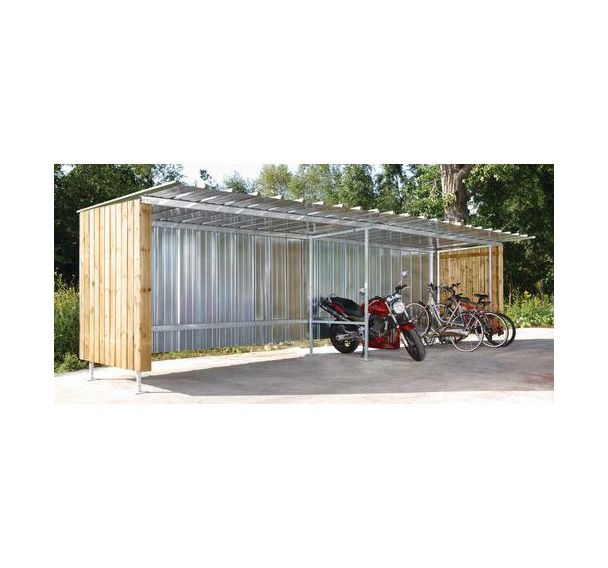 Abri métal pour 2 roues - Manutan Expert