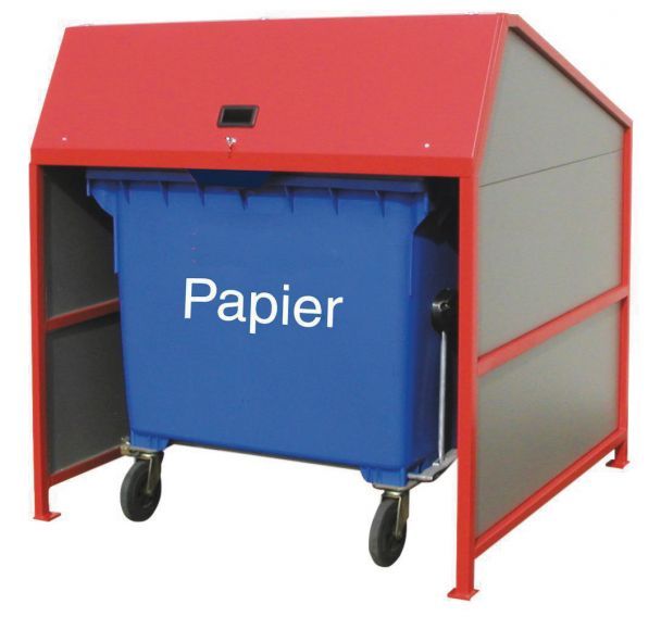 Abri pour conteneurs à déchets Secomat - 3 cloisons