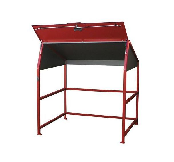 Abri pour conteneurs à déchets Secomat - Modèle ouvert