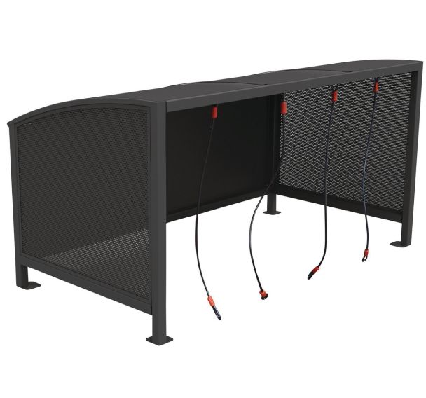 Abri poussette Acier galvanisé /Tôle perforée Manutan Expert