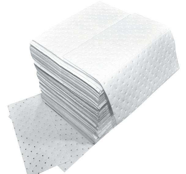 Absorbant pour hydrocarbures -100 feuilles 48 x 38 cm
