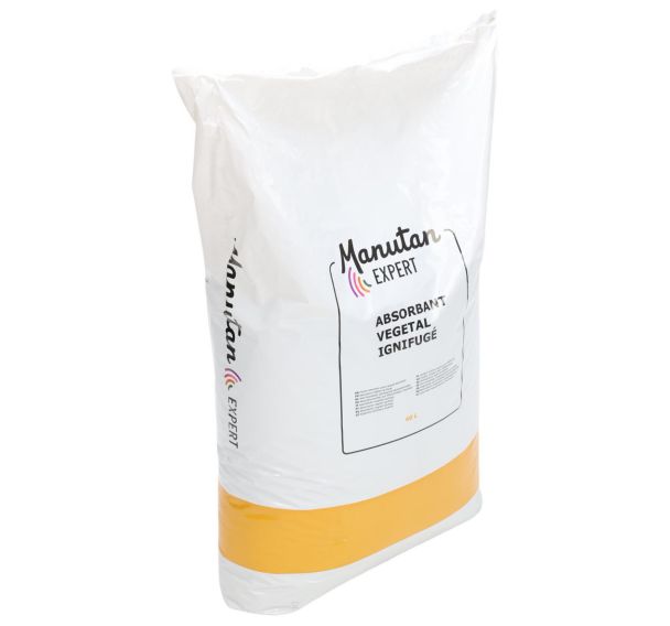 Absorbant végétal ignifugé en granulés 40L - Manutan Expert