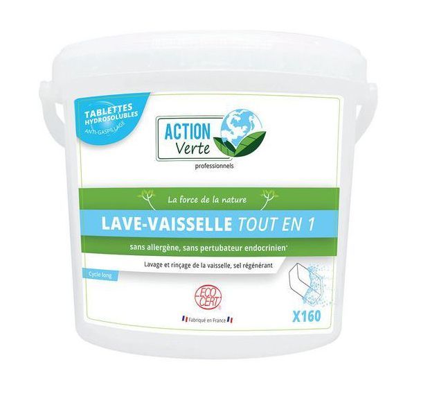 Action Verte 160 tablettes lave-vaisselle cycle long Ecocert