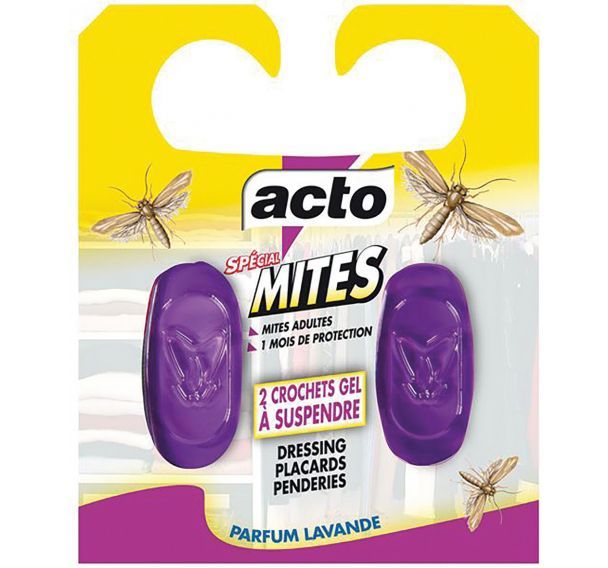 Acto crochet spécial mites textile x 2