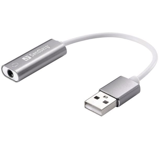 Adapateur Mini Jack vers USB pour micro casque - Sandberg
