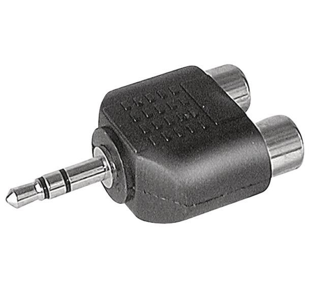 Adaptateur 2 x RCAF vers Mini Jack 3.5 mm